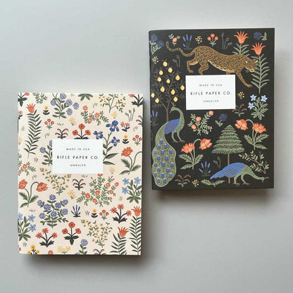 Rifle Paper Co Menagerie A6 notebook set unruled pages