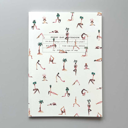 All the ways to say yes yoga notebook with quirky illustrations