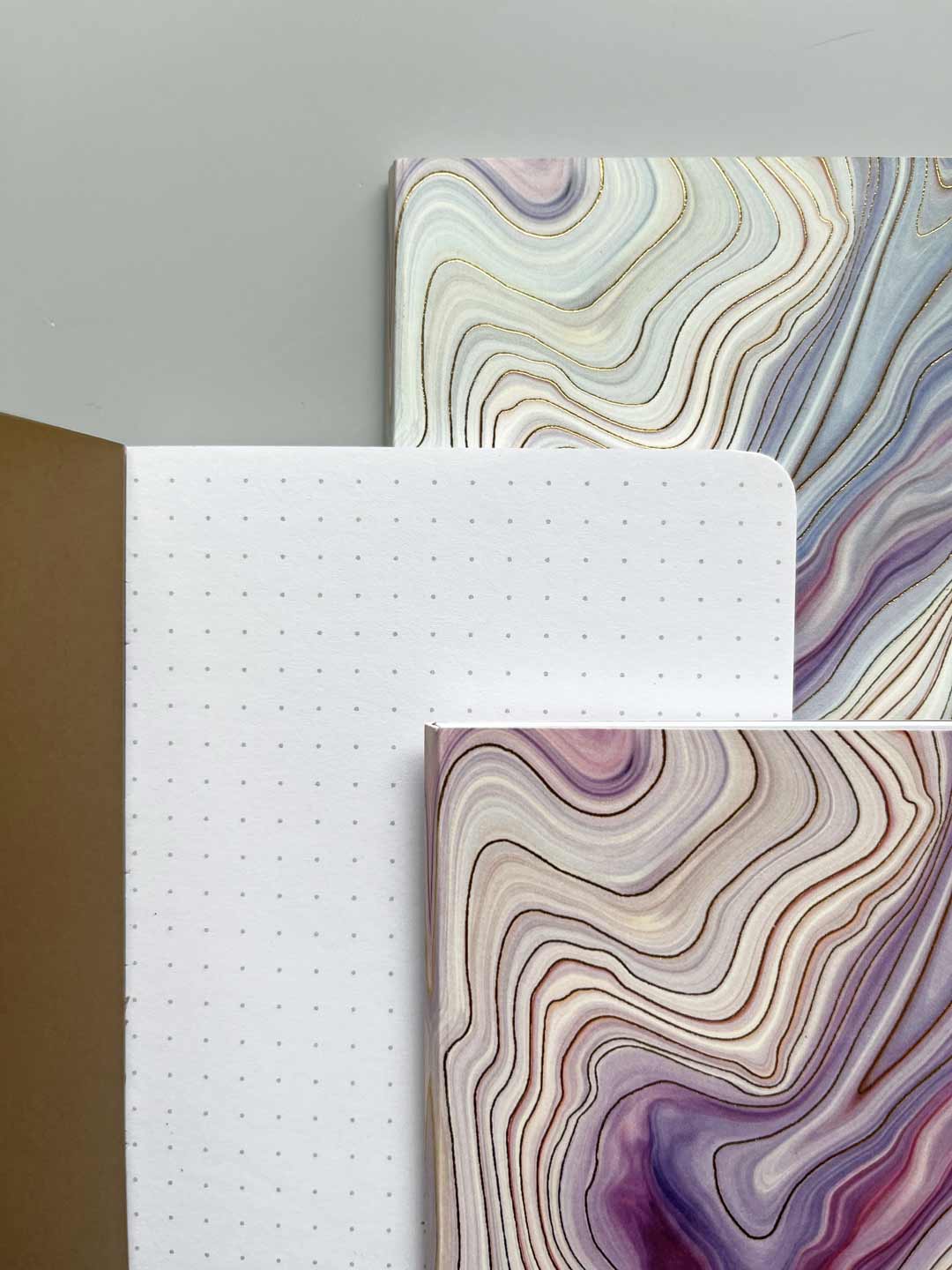 Marbled notebooks