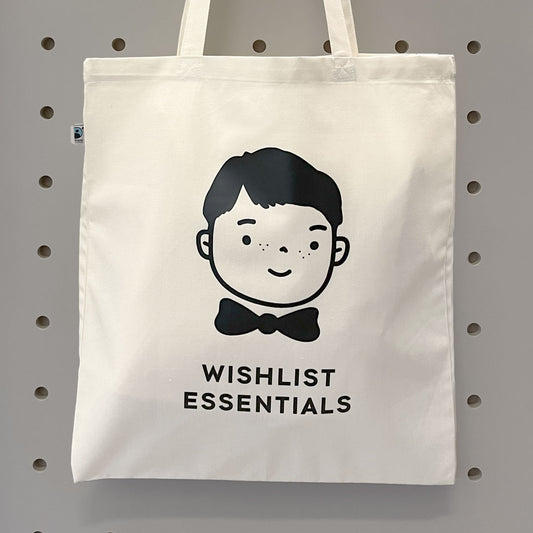 Totebag from Kidler Goods 'Wishlist Essentials' quirky illustration Bow Tie Boy