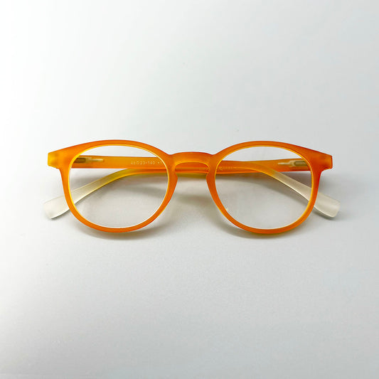 Orange Twig reading glasses front view