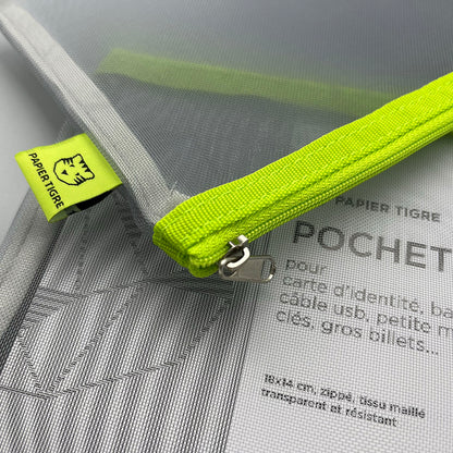 Mesh pocket small lime