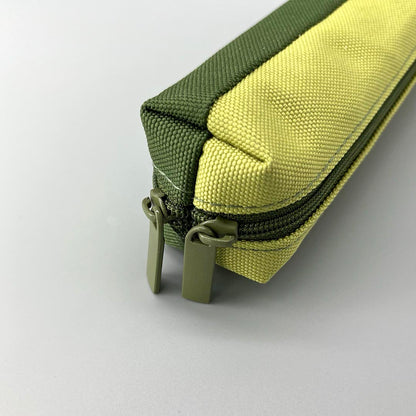 Duo coloured pencil case in lime and green