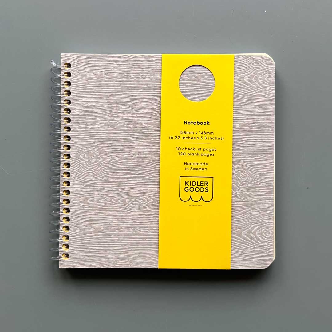 Wood cover Notebook - Gray