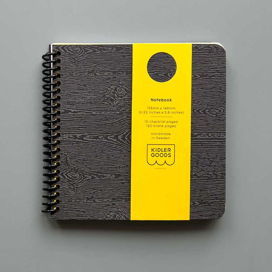 Wood cover Notebook - Black