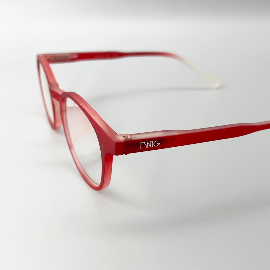 Red Twig reading glasses side view